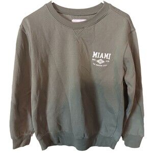 Boyfiend Crew Gray Women's Sweatshirt Size S Refuge Athletics Miami 1993
